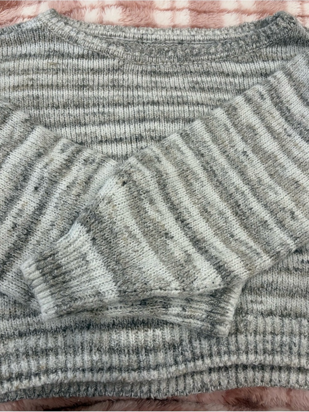 Hollister Gray Marled Knit Sweater